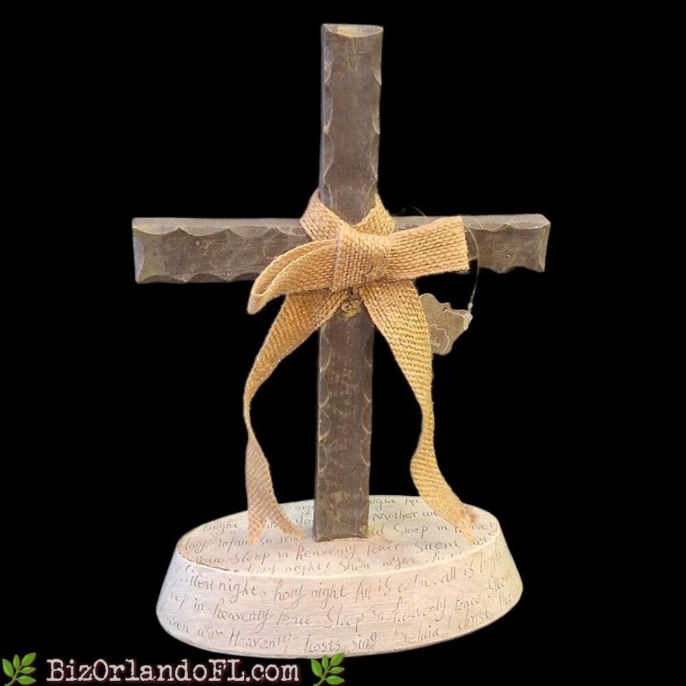 St. Nicholas Square / Kohl's Spiritual Religious Cross Figurine Silent Night HTF